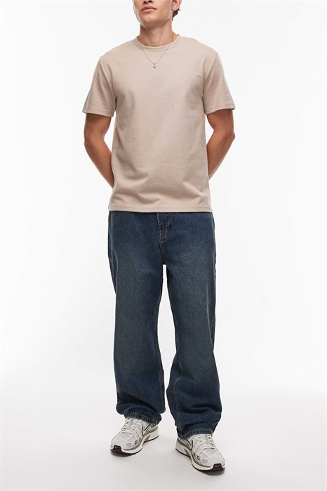 Джинсы-багги с логотипом на кармане артикул 148892009