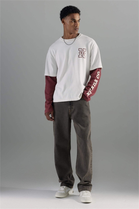 Джинсы свободного кроя артикул 153001718