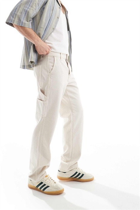 Джинсы-карпентер с прямым кроем артикул 134066753