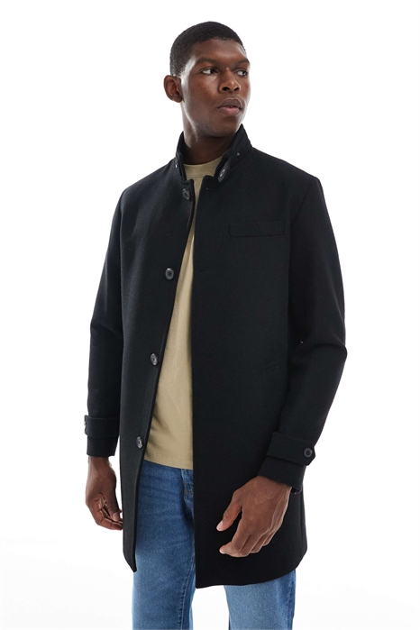 Пальто с воротником-воронкой из смешанной шерсти артикул 148489052