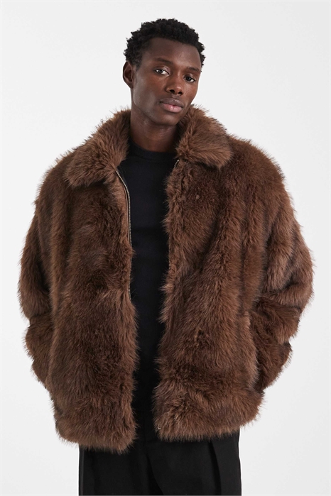 Куртка Харрингтон из искусственного меха артикул 147441498