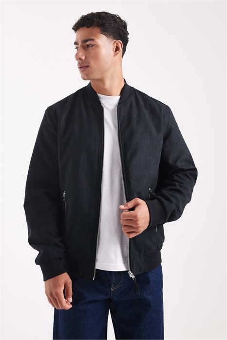 Бомбер из искусственной замши артикул 149105161