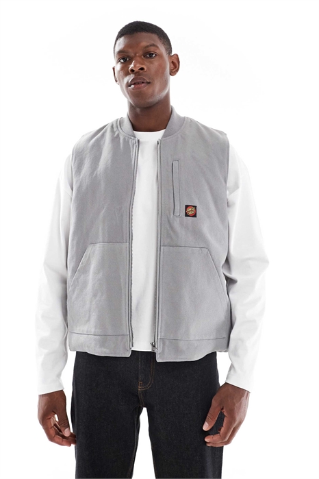 Классический жилет с этикеткой, прямой крой, светло-серый артикул 149153180