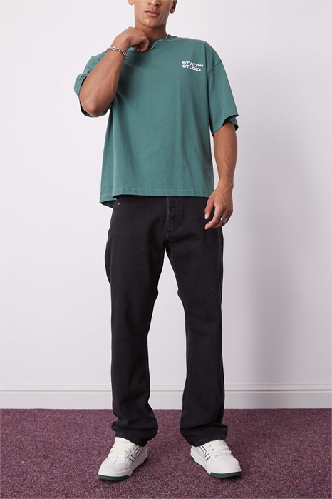 Джинсы свободного кроя с прямыми брючинами артикул 148448507