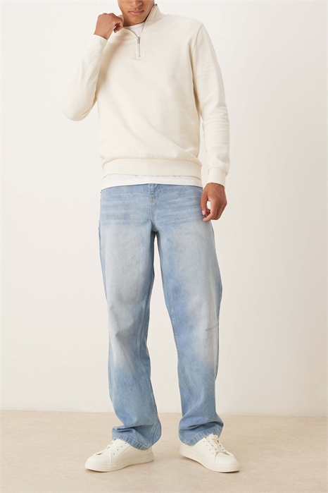 Джинсы-багги артикул 150434372