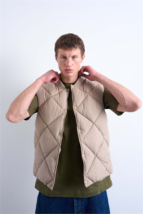 Жакет с ромбовидной стежкой, цвет «камень» артикул 143262679