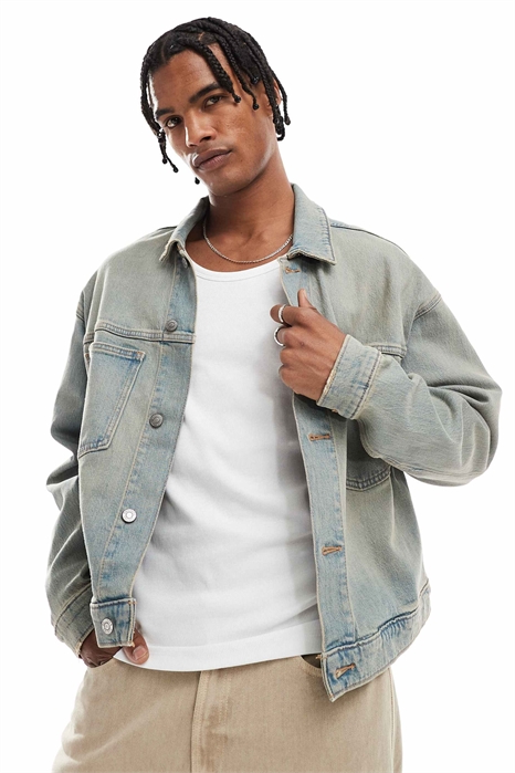 Джинсовая куртка прямого кроя артикул 147786712