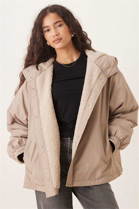 Пальто-дождевик большого размера с флисовой подкладкой артикул 142682021