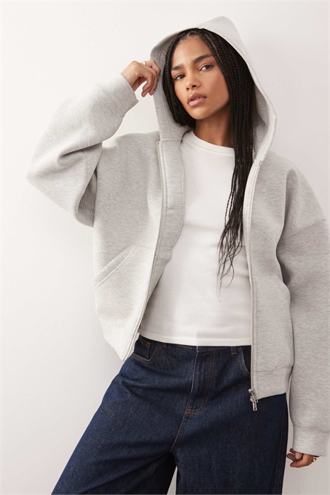 Алая толстовка оверсайз на молнии с капюшоном артикул 151522857