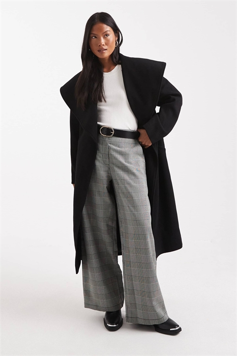 Классическое пальто с запахом артикул 143498116