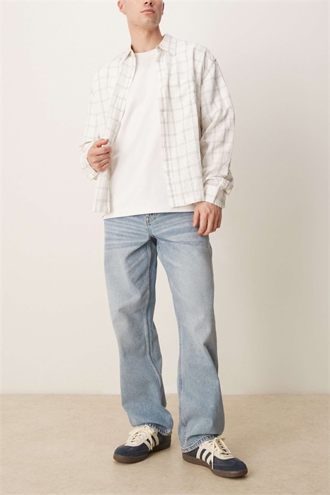 Джинсы-багги артикул 142119963