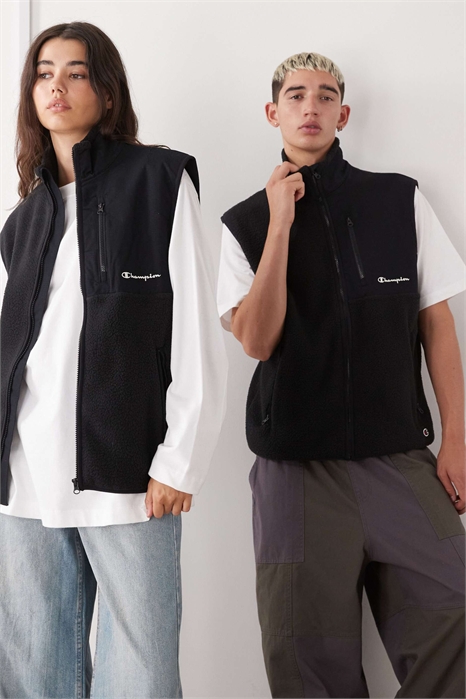 Унисекс жилет с утеплителем, черный артикул 147663739