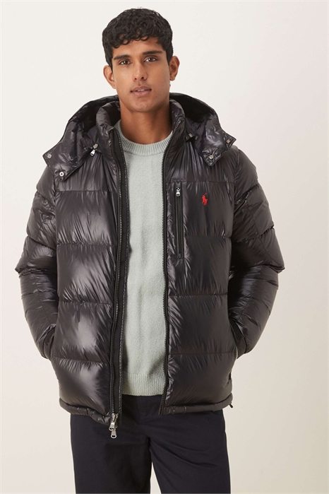 Пуховик Gorham с логотипом в виде иконки и блестящей отделкой артикул 148262132