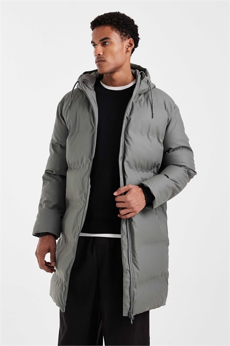 Пуховик с длинным кроем артикул 152762393