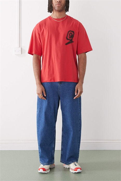 Джинсы с расклешенными штанинами артикул 143415832