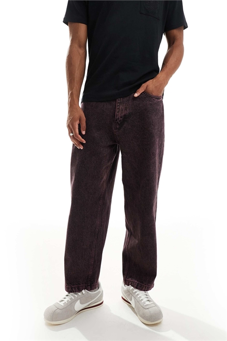 Джинсы свободного кроя с эффектом перекрашивания артикул 149153178