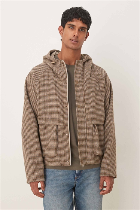 Ветровка из шерсти коричневого цвета артикул 148195070