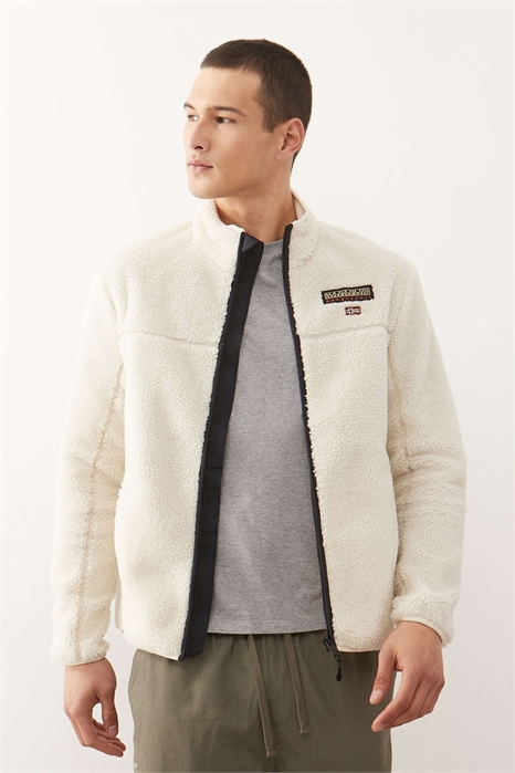 Флисовая куртка Tynik с логотипом и полной застежкой-молнией, белого цвета артикул 150343446