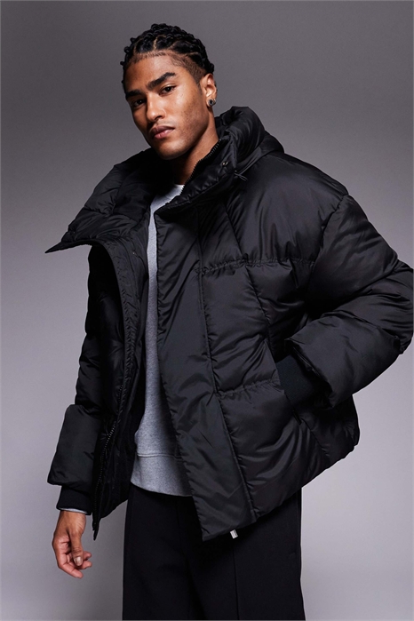 Пуховик свободного кроя прямого покроя артикул 151871308