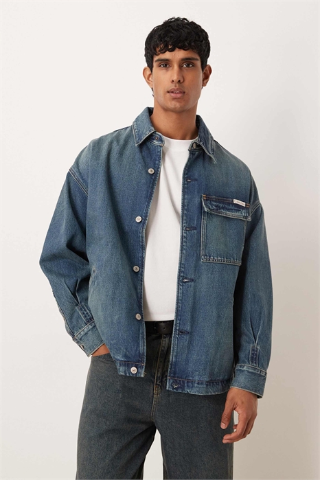 Джинсовая куртка свободного кроя артикул 148521505