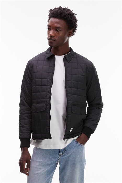 Куртка-подкладка с стеганым верхом и застежкой-молнией, прямой крой артикул 150178288