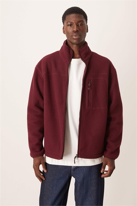 Куртка из флиса с ворсом, двусторонней молнией и карманом спереди артикул 151335911