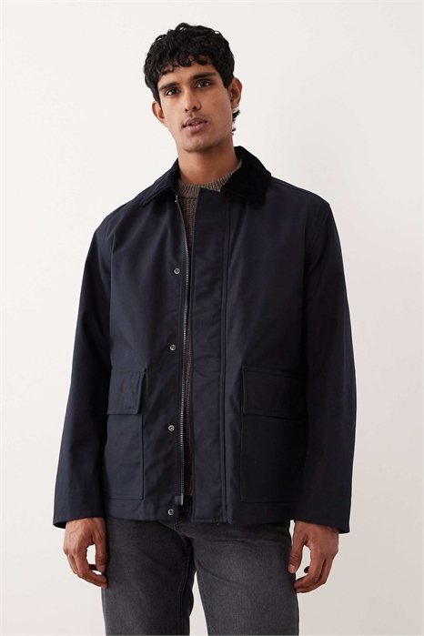 Куртка из вощеного хлопка с воротником из контрастного шнура артикул 150391916