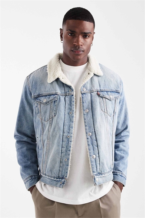 Куртка-тракер из денима «Шерпа» 3-го типа артикул 142117789