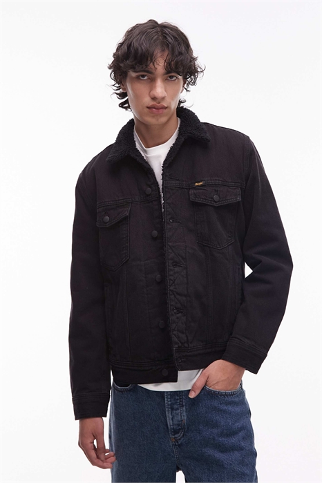 Классическая джинсовая куртка с подкладкой из шерпы артикул 149100158