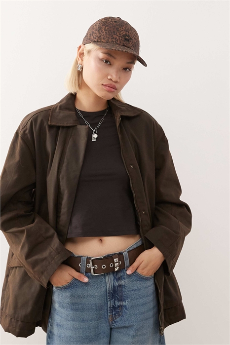 Куртка-барн свободного кроя артикул 149514580