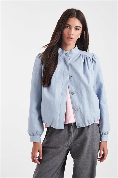 Куртка из искусственной кожи с драпировкой артикул 150932037