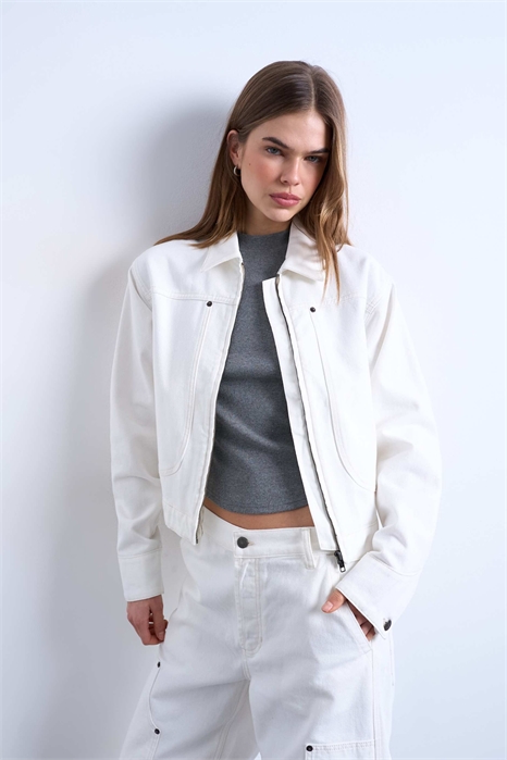 Джинсовая куртка в стиле «утилита» артикул 150836787