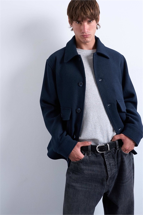 Куртка-рубашка из смешанной шерсти артикул 142681301