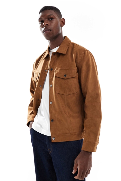 Куртка-тракер из искусственной замши артикул 150564791