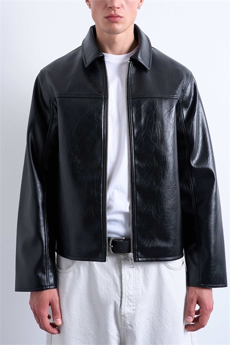 Куртка Харрингтон из искусственной кожи артикул 142682063