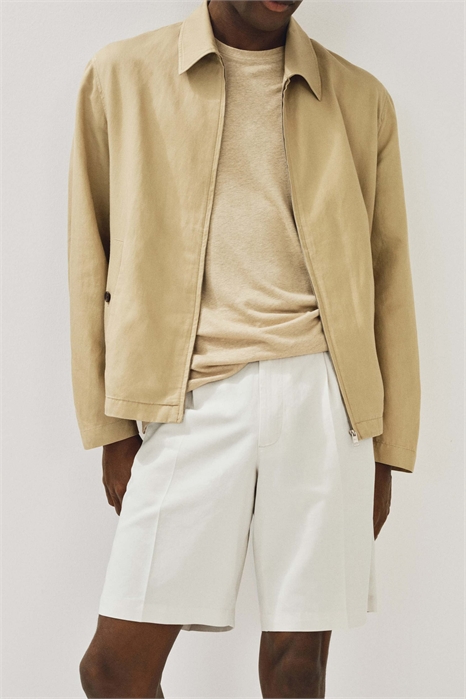 Хлопковая куртка-харрингтон на молнии артикул 148814538