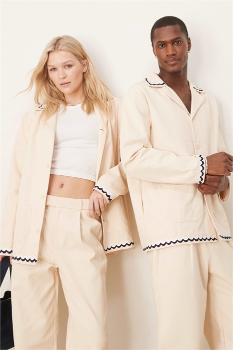 Куртка унисекс с контрастной отстрочкой co-ord артикул 143313186