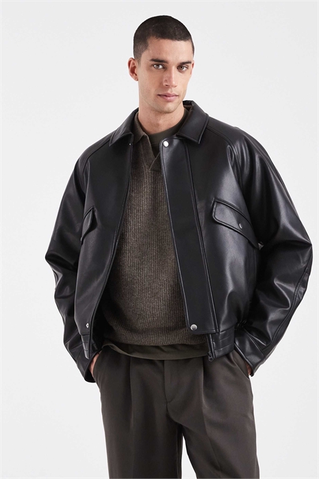 Куртка-харрингтон свободного кроя артикул 152625111