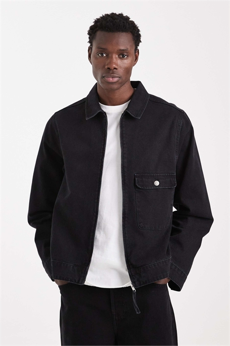 Джинсовая куртка-харрингтон артикул 153113759