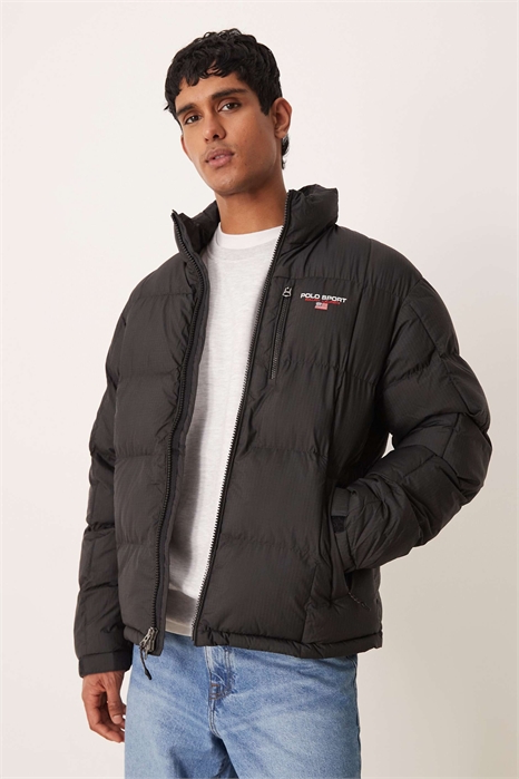 Бомбер с логотипом в виде спортивного флага, утепленный, стеганый артикул 148262136