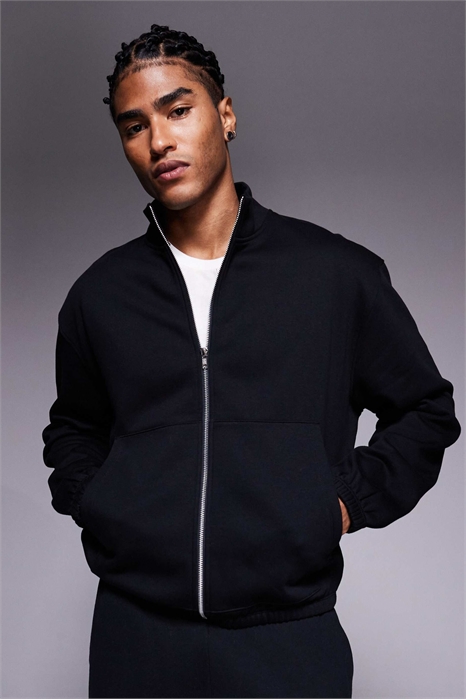 Свободная спортивная куртка из джерси на молнии артикул 149108719