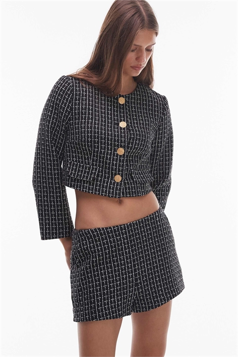 Короткая жакет-букле с пуговицами от Seren артикул 150228397