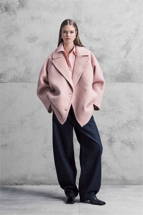 Пальто-бушлат премиум-класса из смешанной шерсти увеличенного размера артикул 148785395