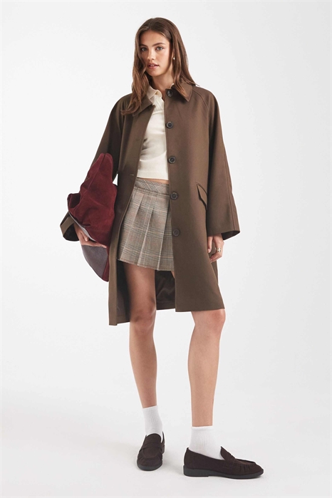 Пальто средней длины классического кроя артикул 142042977