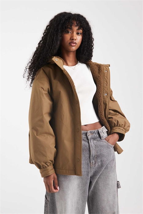 Пальто-дождевик большого размера с флисовой подкладкой артикул 142682023