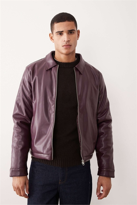 Куртка Харрингтон из искусственной кожи артикул 143301489