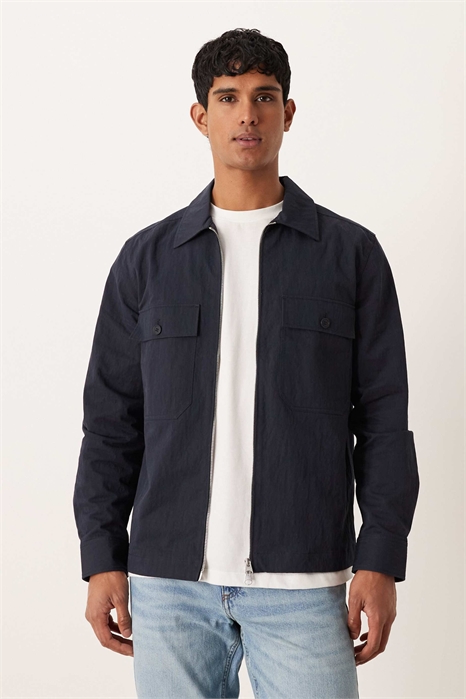 Рубашка-оверсайз из чистого хлопка на молнии артикул 150391950