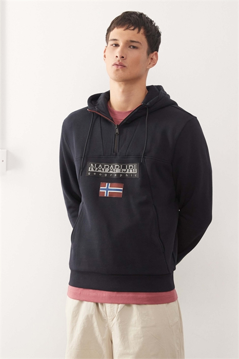 Куртка Burgee с 1/4 молнией, черного цвета артикул 150343434