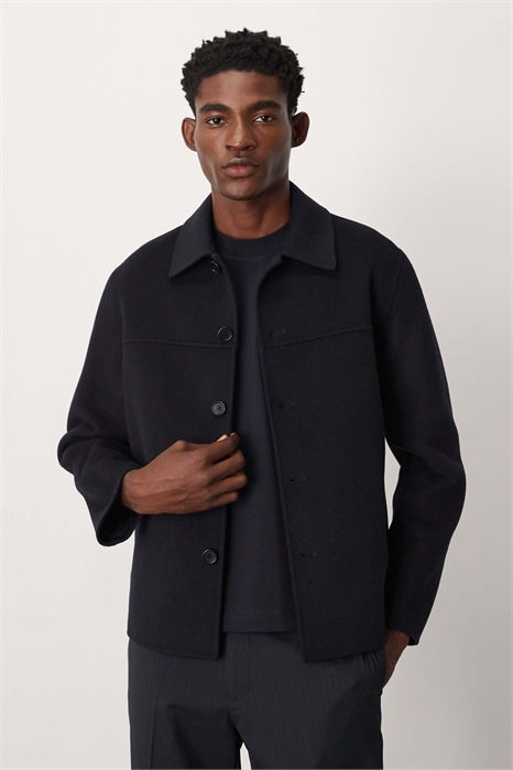 Двухслойная шерстяная куртка-рубашка артикул 150391934