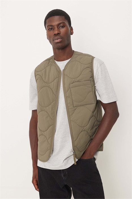Стеганый жилет с застежкой-молнией спереди артикул 150391915